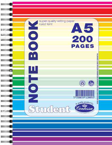 Picture of A5 SIDE SPIRAL NOTEBOOK  200PGS